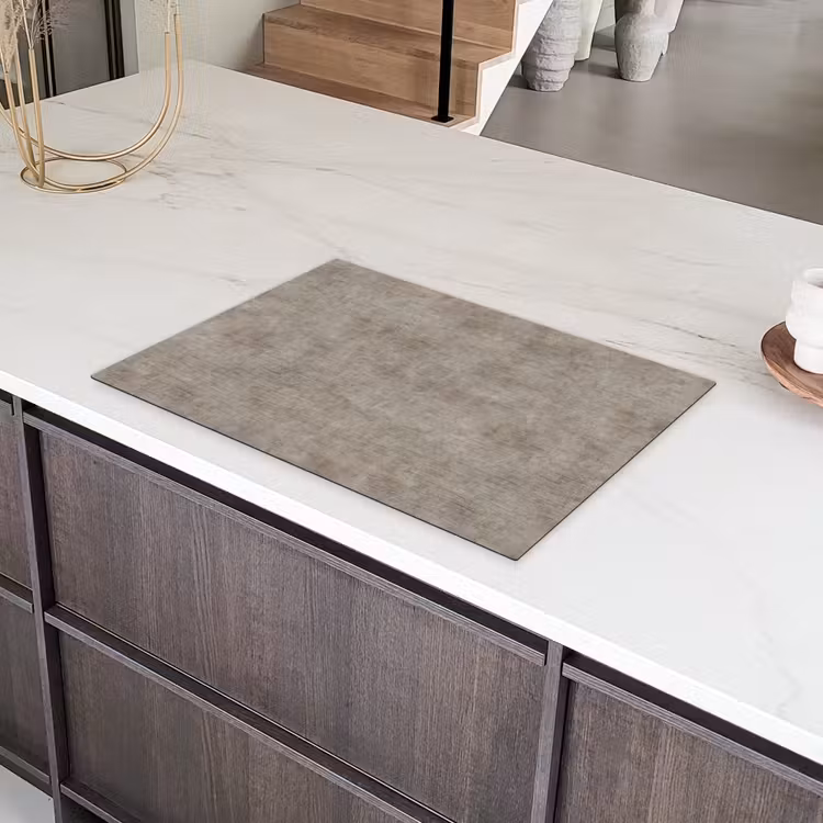 Retro - Beton - Patroon Inductie beschermer vinyl 3mm klein 276 -sfeer8