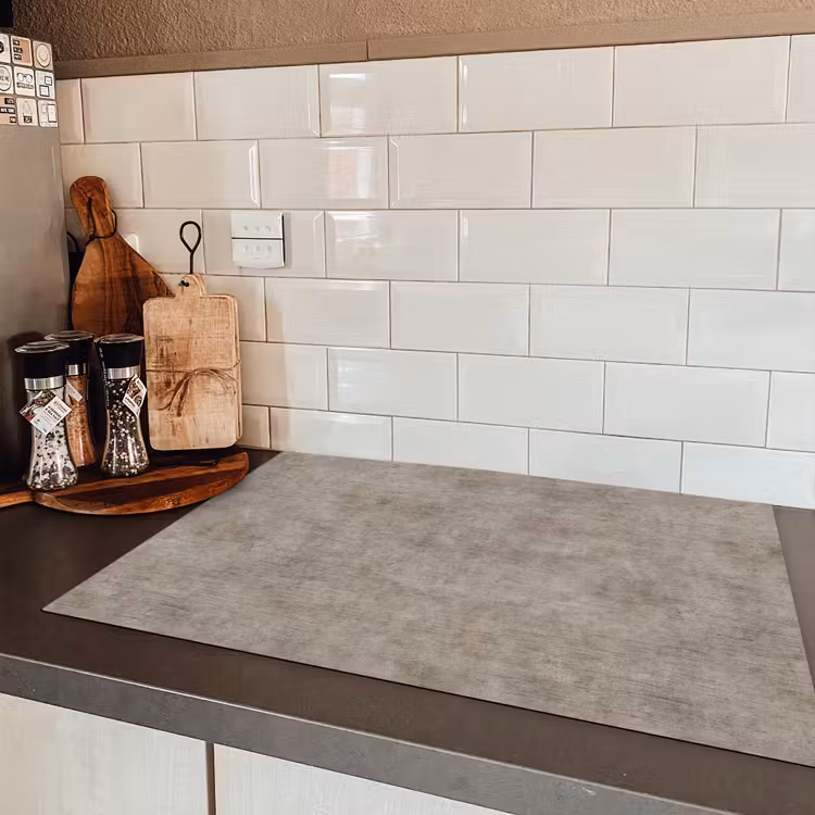 Retro - Beton - Patroon Inductie beschermer vinyl 3mm klein 276 -sfeer3