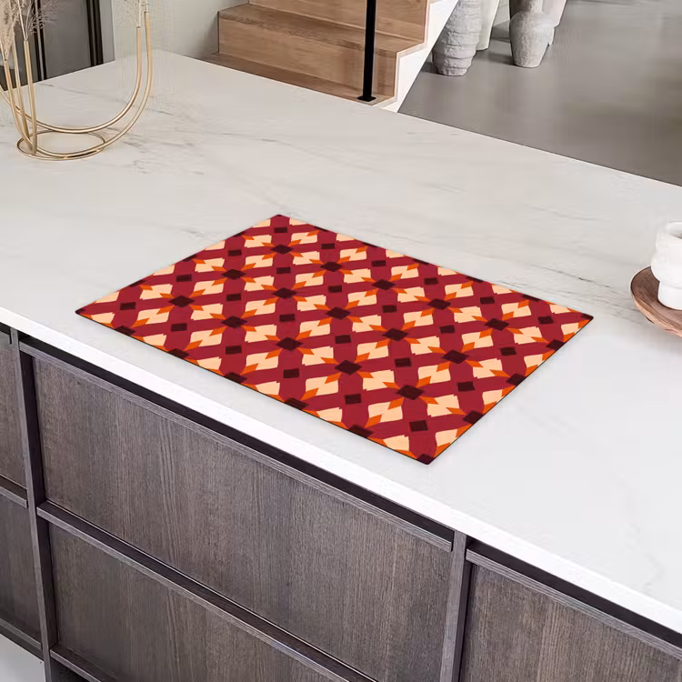 Retro - Patroon - Kleurrijk Inductie beschermer vinyl 3mm klein 276 -sfeer8