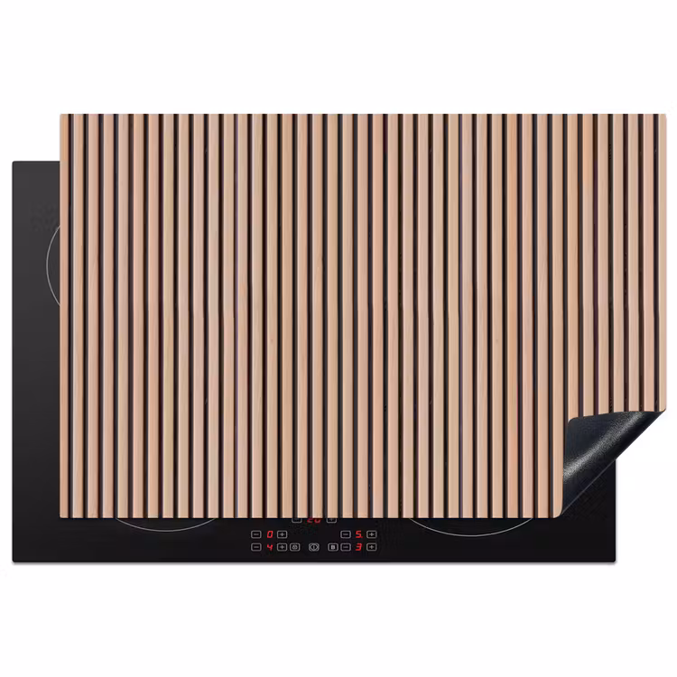 Retro - Hout - Plank - Naturel Inductie beschermer vinyl 3mm klein -3d