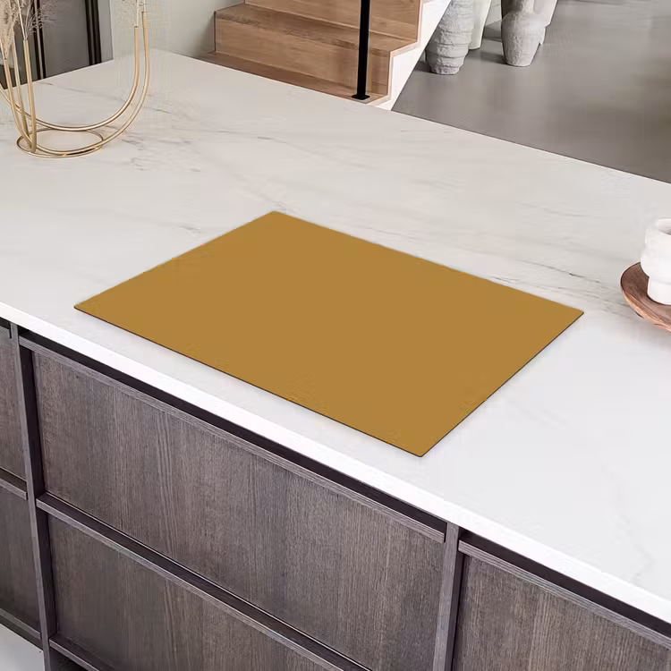 Rhythmic - Ochre - Geel Inductie beschermer vinyl 3mm klein 276 -sfeer8