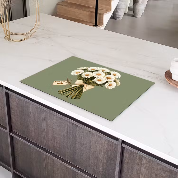 Lint - Boeket - Groen - Quote Inductie beschermer vinyl 3mm klein -sfeer8