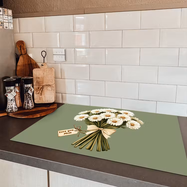 Lint - Boeket - Groen - Quote Inductie beschermer vinyl 3mm klein -sfeer3