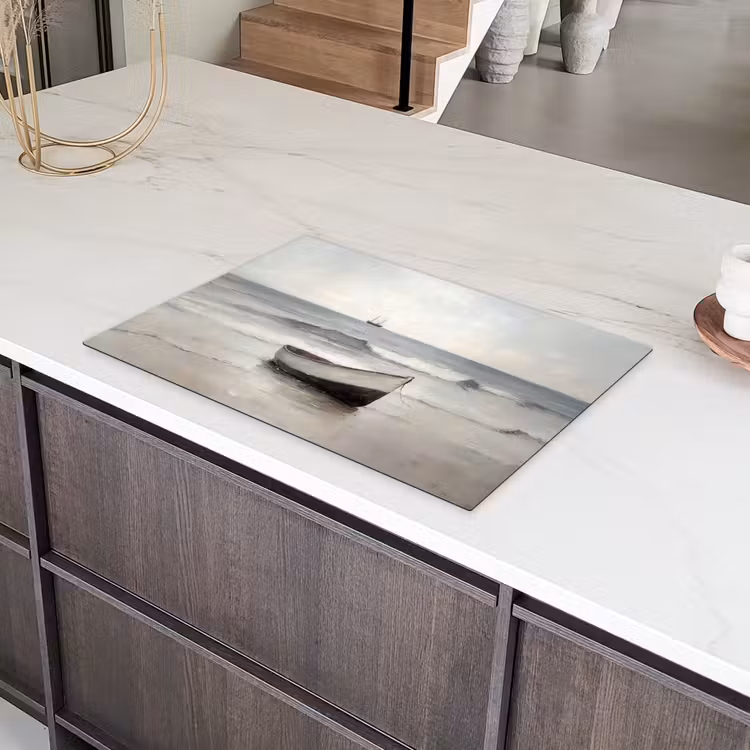 Roeiboot - Zee - Horizon Inductie beschermer vinyl 3mm klein -sfeer8
