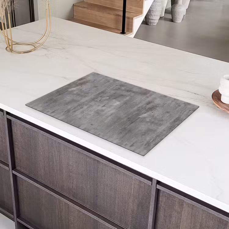 Roest - Beton - Patroon Inductie beschermer vinyl 3mm klein 276 -sfeer8