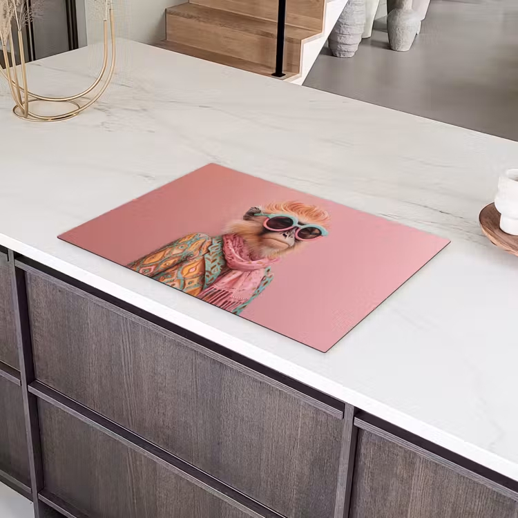 Sjaal - Aap - Zonnebril - Jasje Inductie beschermer vinyl 3mm klein -sfeer8
