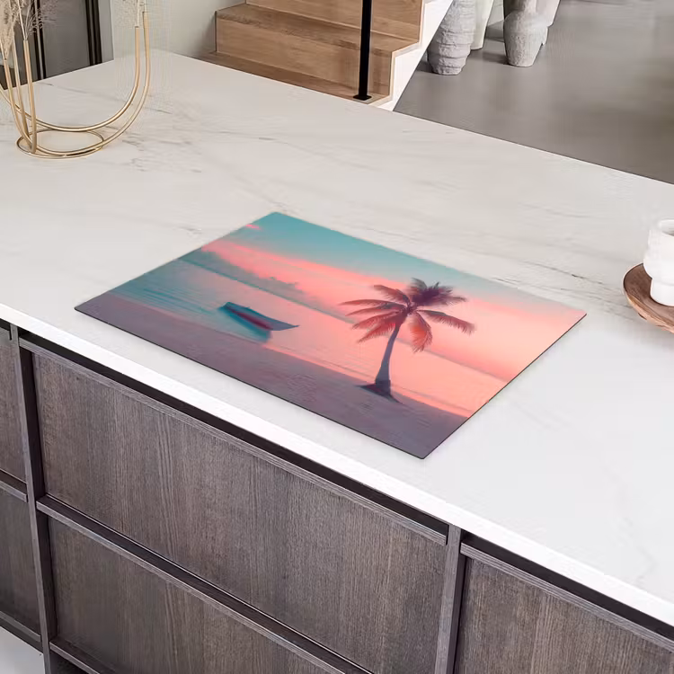 Zee - Boot - Zonsondergang Inductie beschermer vinyl 3mm klein -sfeer8