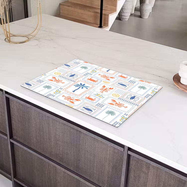 Italiaans - Zee - Sfeer - Krab - Multi Inductie beschermer vinyl 3mm klein 276 -sfeer8