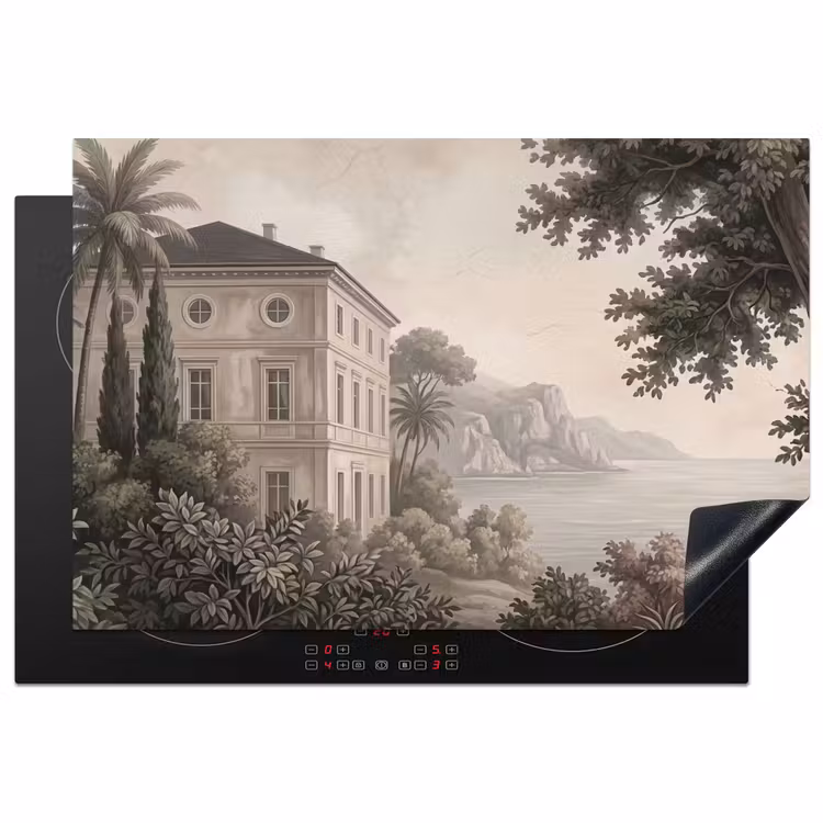 Zee - Villa - Beige Inductie beschermer vinyl 3mm klein -3d