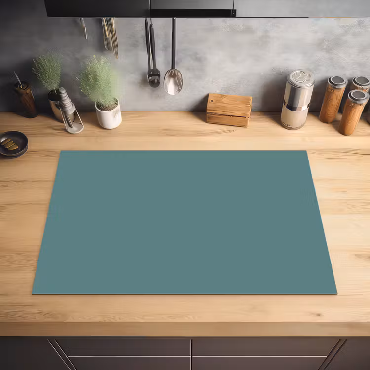 Serene - Teal - Blauw Inductie beschermer vinyl 3mm klein 276 -sfeer5
