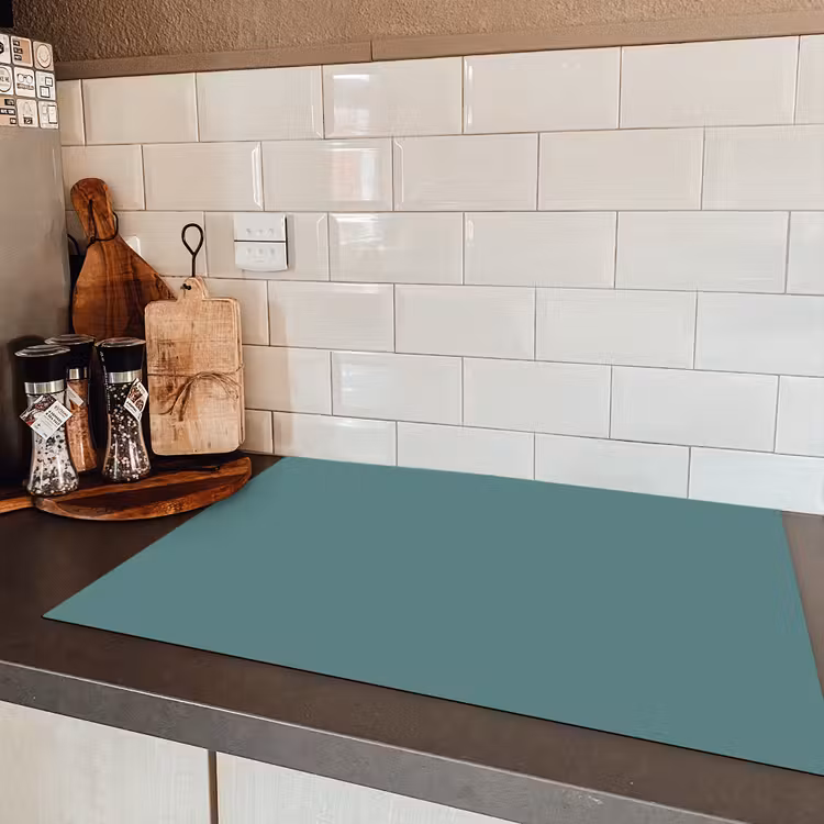 Serene - Teal - Blauw Inductie beschermer vinyl 3mm klein 276 -sfeer3
