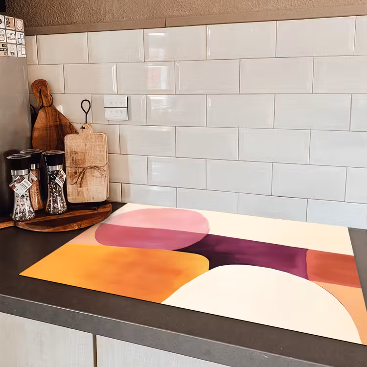 Vormen - Abstract - Kleurrijk Inductie beschermer vinyl 3mm klein -sfeer3