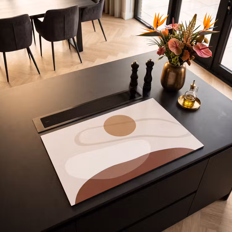 Induction Hob Cover - Shapes - Organic - Art - Vormen - Organisch - Kunst Inductie beschermer vinyl 3mm klein