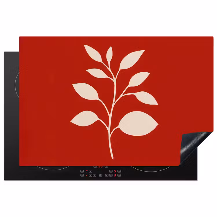 Silhouet - Bladeren - Tak Inductie beschermer vinyl 3mm klein -3d