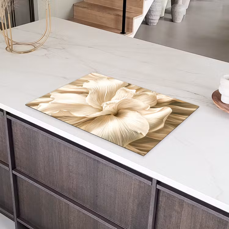 Zijden Bladgolven Inductie beschermer vinyl 3mm klein -sfeer8