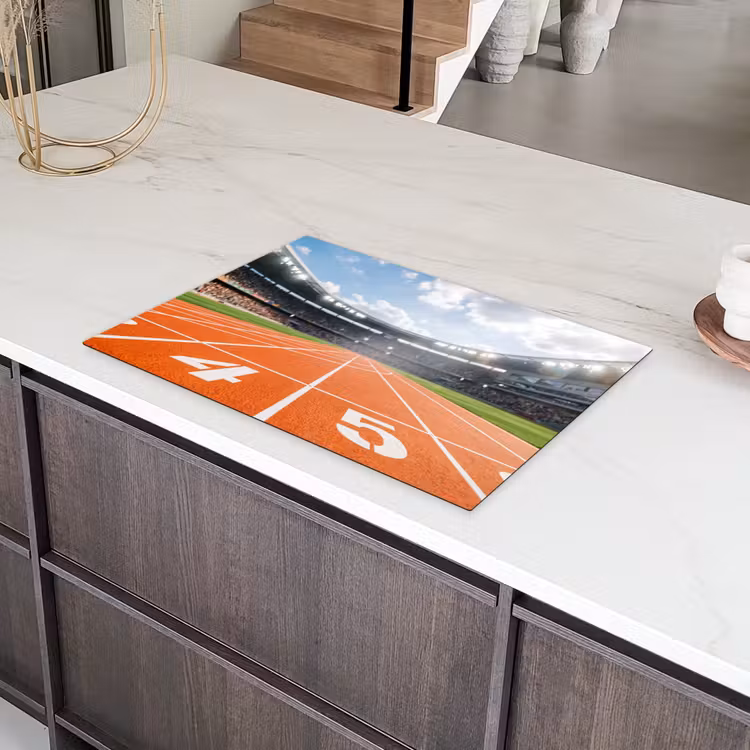 Sintelbaan - Stadion - Sport -Oranje Inductie beschermer vinyl 3mm klein -sfeer8