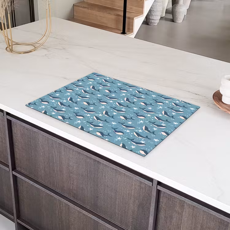 Klein - Oceaan - Walvis - Zeester Inductie beschermer vinyl 3mm klein 276 -sfeer8