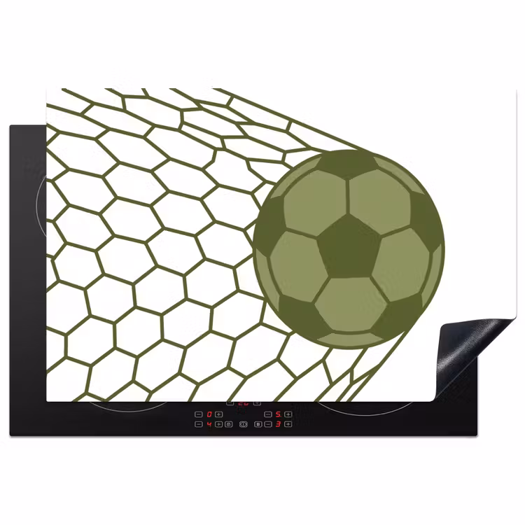Voetbal - Goal - Sport - Groen Inductie beschermer vinyl 3mm klein -3d