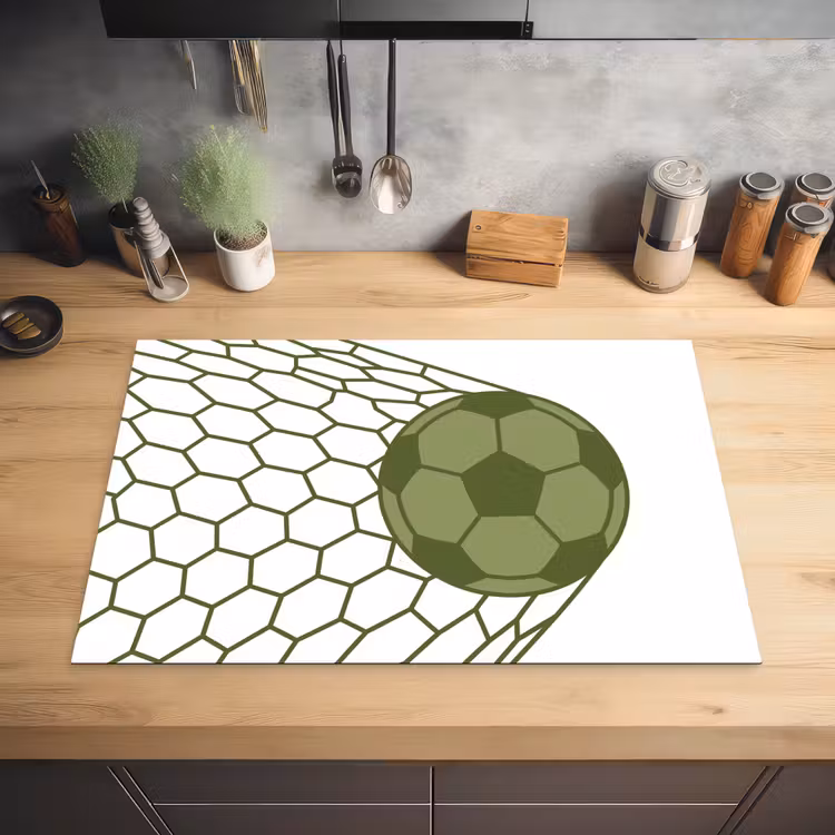 Voetbal - Goal - Sport - Groen Inductie beschermer vinyl 3mm klein -sfeer5