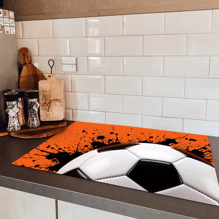 Voetbal - Verf - Sport - Oranje Inductie beschermer vinyl 3mm klein -sfeer3
