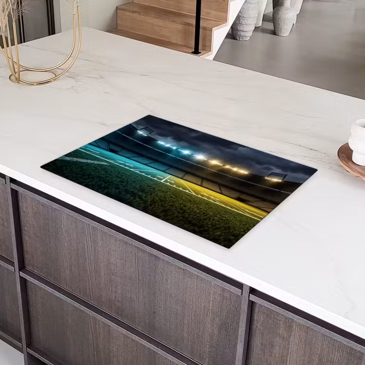 Voetbal - Stadion - Nacht - Modern Inductie beschermer vinyl 3mm klein -sfeer8