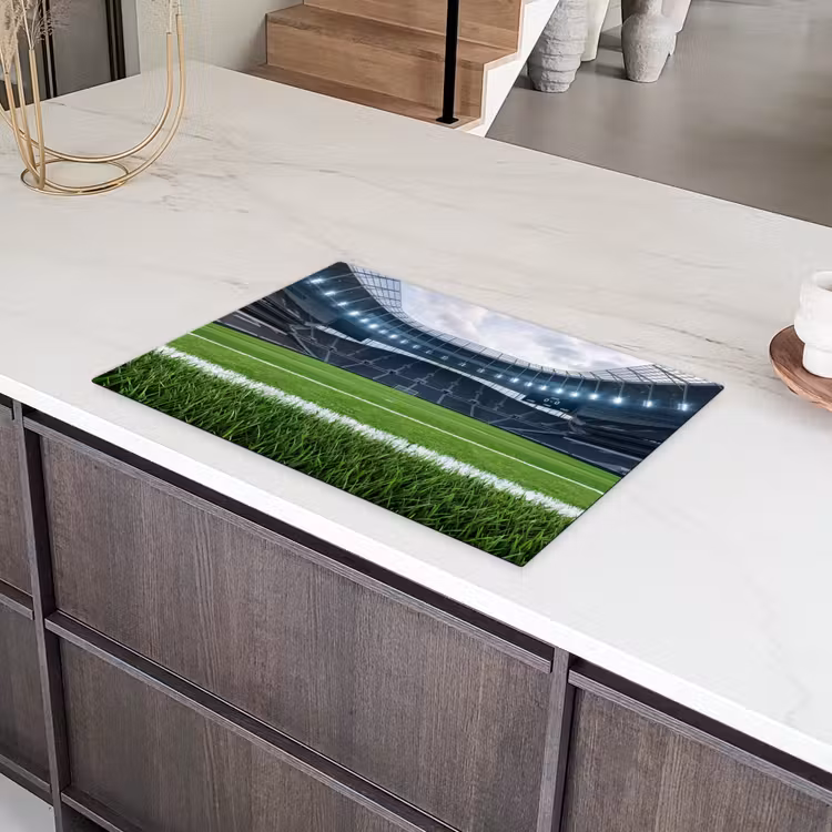 Voetbal - Stadion - Sport - Groen Inductie beschermer vinyl 3mm klein -sfeer8