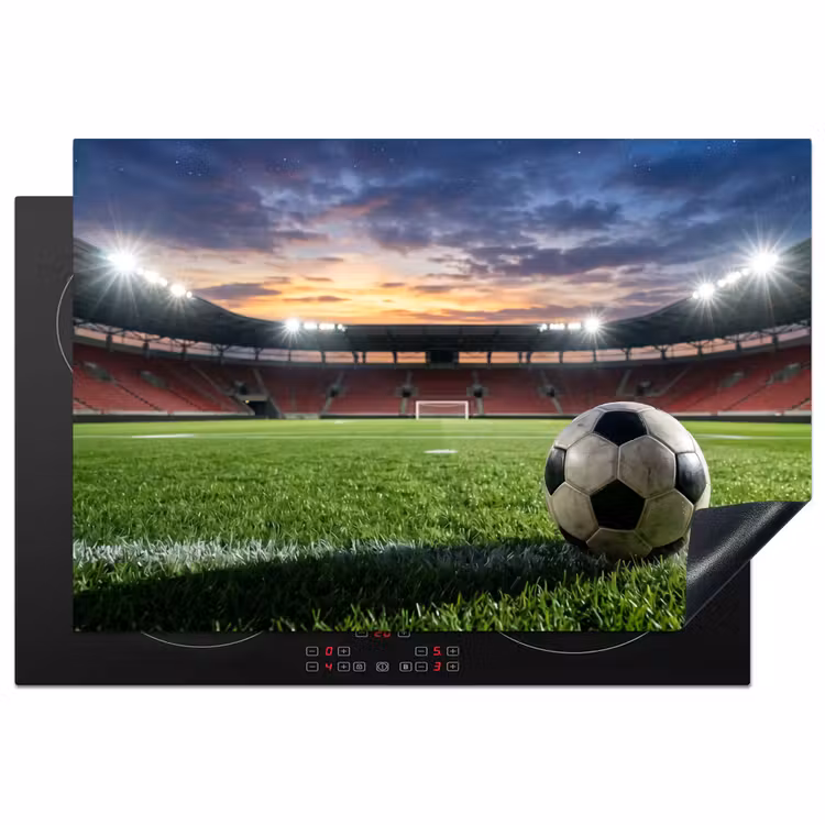 Voetbal - Stadion - Sport - Groen Inductie beschermer vinyl 3mm klein -3d