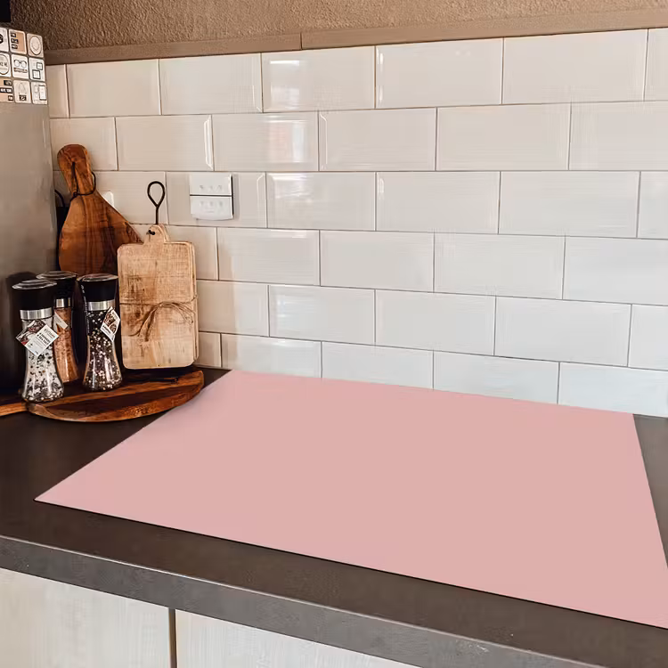Soft - Blush - Roze Inductie beschermer vinyl 3mm klein 276 -sfeer3