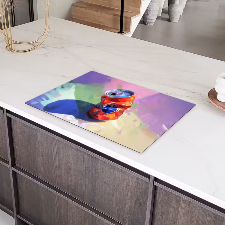 Frisdrank - Blik - Paars Inductie beschermer vinyl 3mm klein -sfeer8