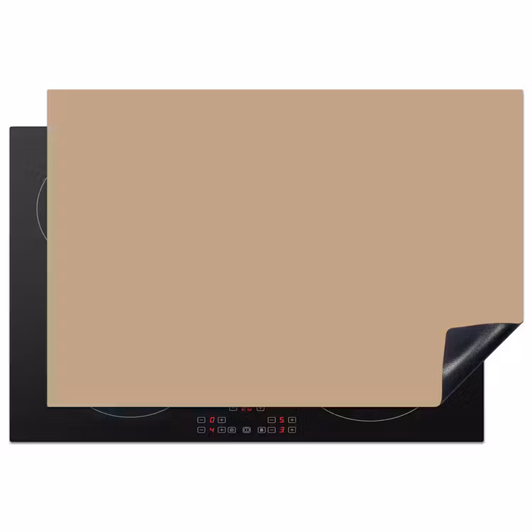 Soft - Taupe - Bruin Inductie beschermer vinyl 3mm klein 276 -3d