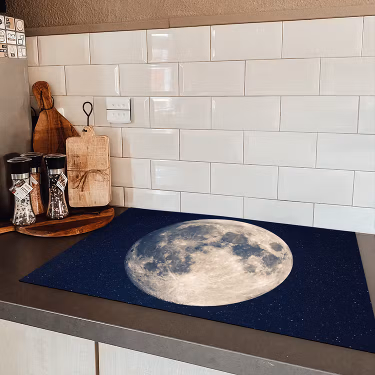 Ruimte - Maan - Kosmos Inductie beschermer vinyl 3mm klein -sfeer3