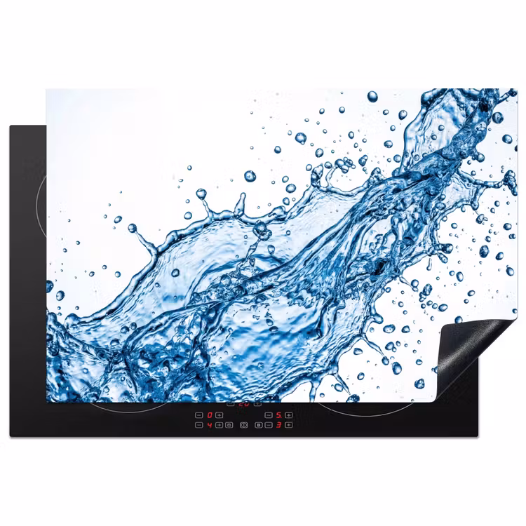 Spash - Water - Blauw Inductie beschermer vinyl 3mm klein -3d