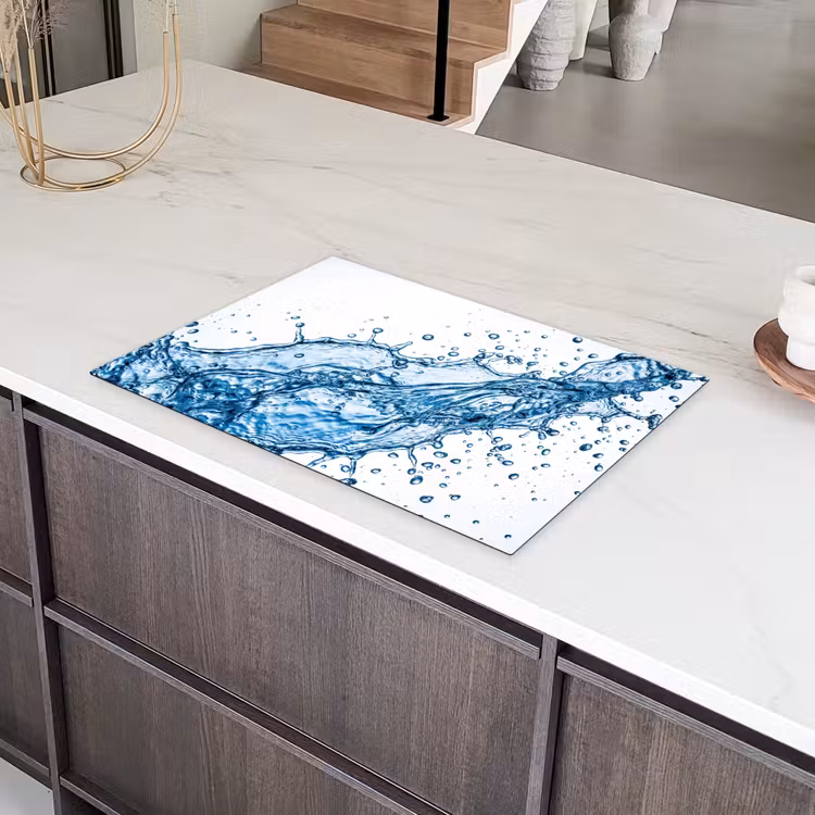 Spash - Water - Blauw Inductie beschermer vinyl 3mm klein -sfeer8