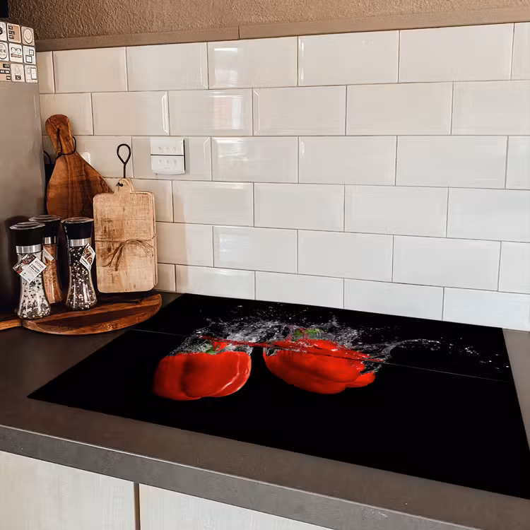 Spektakel van Paprika en Water Inductie beschermer vinyl 3mm klein -sfeer3