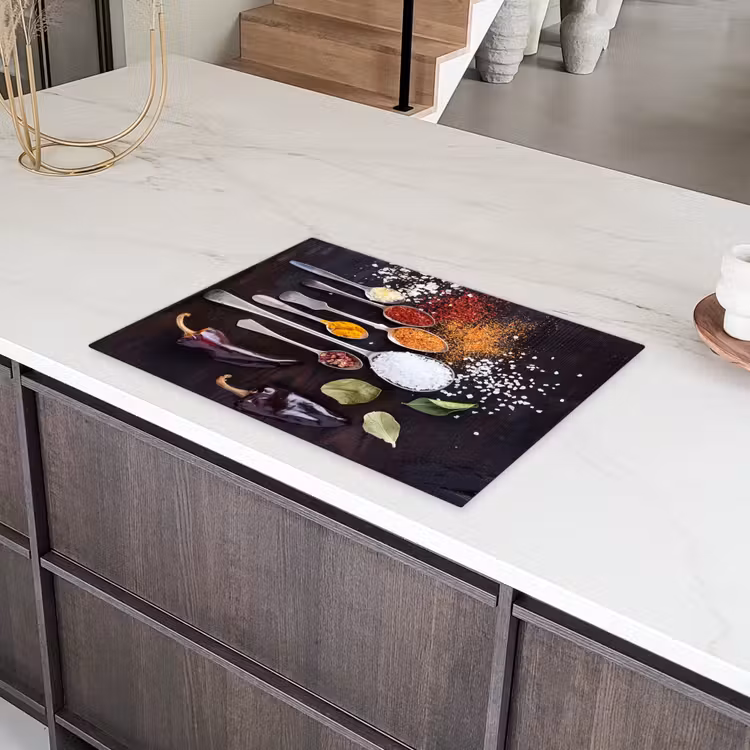 Kruiden - Lepels - Specerijen - Industrieel Inductie beschermer vinyl 3mm middel -sfeer8