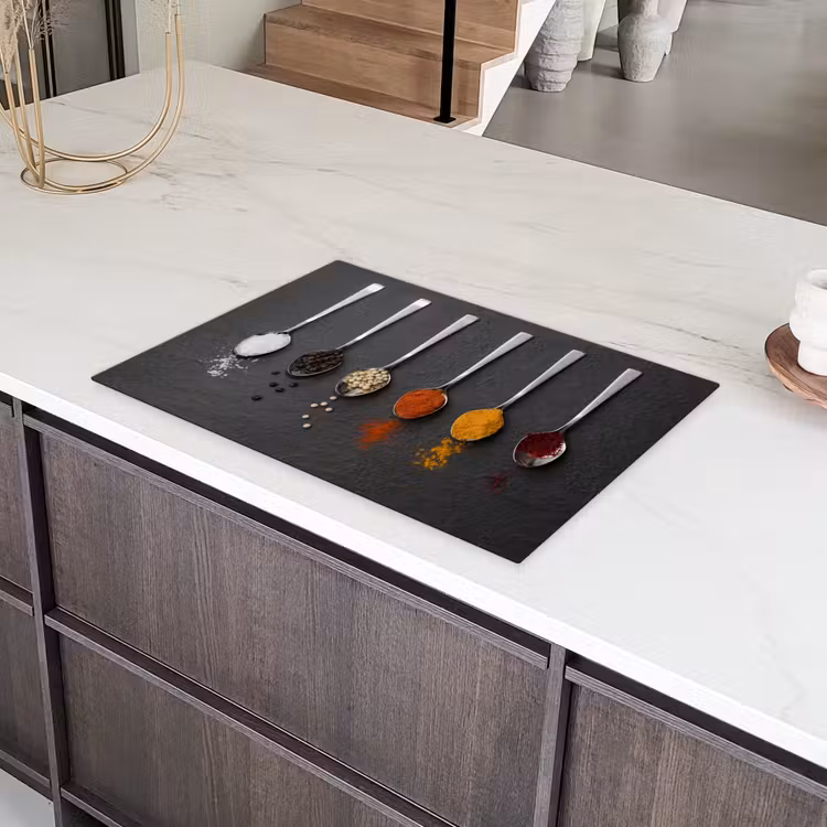 Specerijen - Lepels - Tafel - Rustiek - Kruiden Inductie beschermer vinyl 3mm klein -sfeer8
