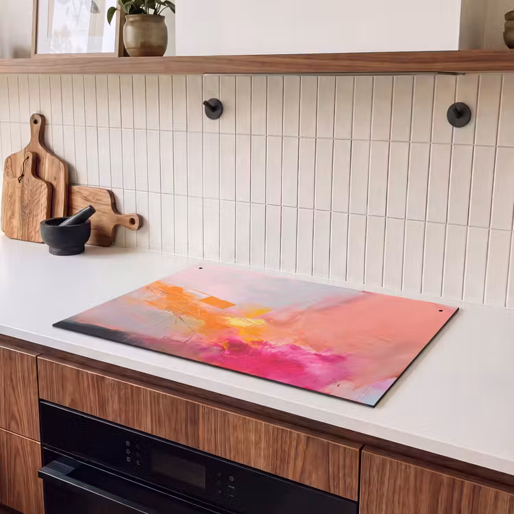 Abstract - Kleurrijk - Modern - Roze Inductie beschemer met haakjes klein -sfeer1