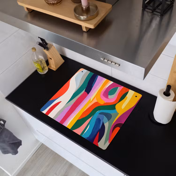 Abstract - Kleurrijk - Golven - Lijnen Inductie beschemer met haakjes middel -sfeer1