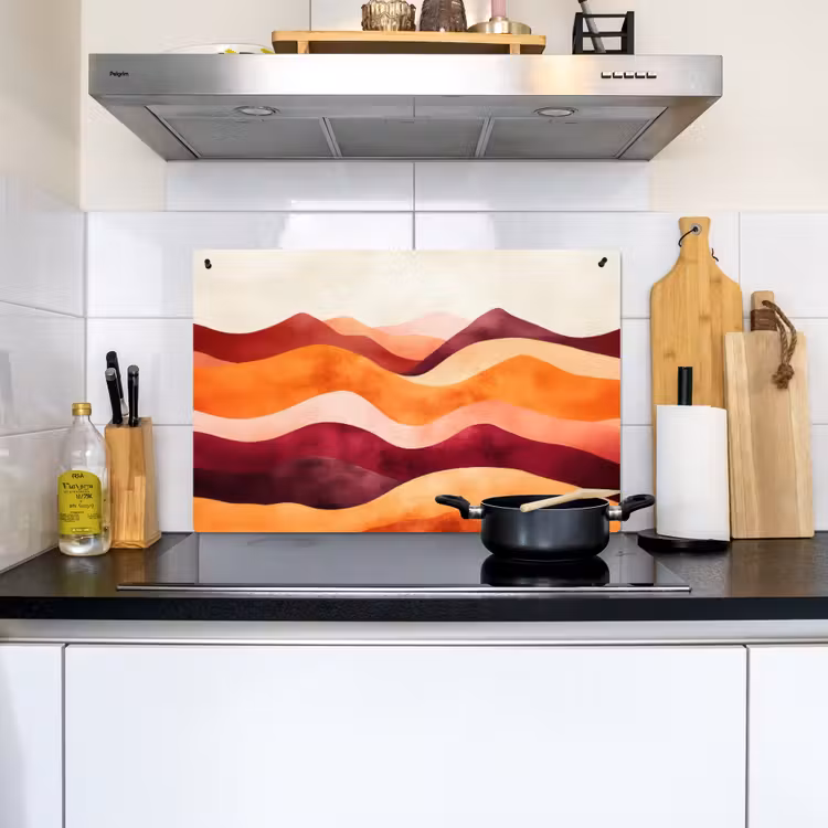 Abstract - Landschap - Golven Inductie beschemer met haakjes klein -sfeer2