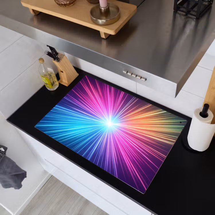 Abstract - Light - Burst - Modern - Colorful Inductie beschemer met haakjes klein -sfeer1