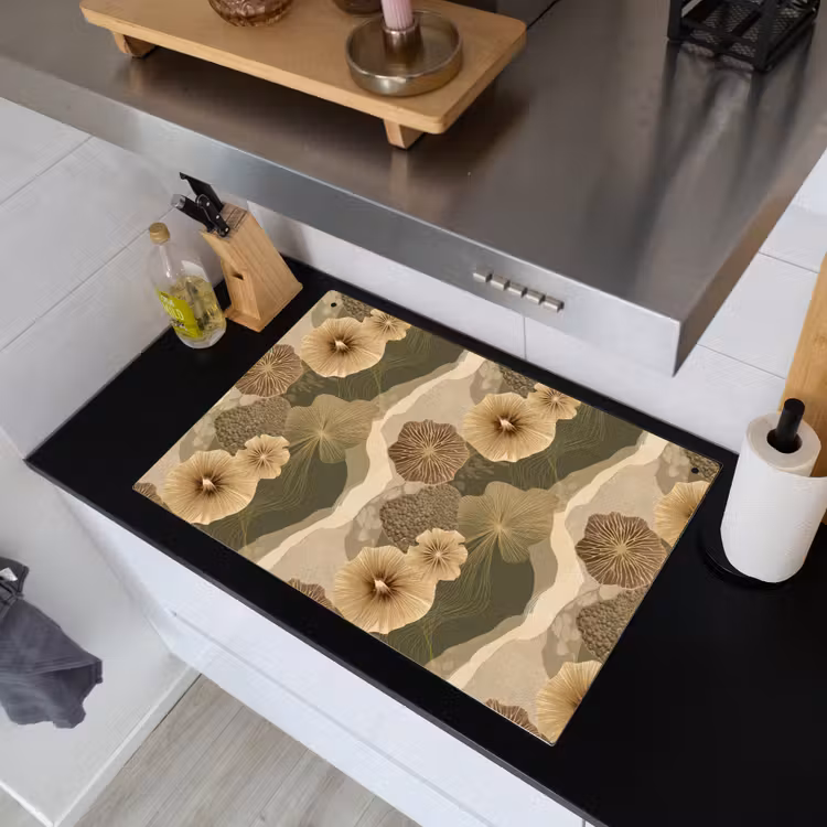 Abstract - Modern - Groen Inductie beschemer met haakjes klein 777 -sfeer1