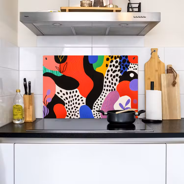 Abstract - Vormen - Kleuren - Stippen Inductie beschemer met haakjes klein -sfeer2