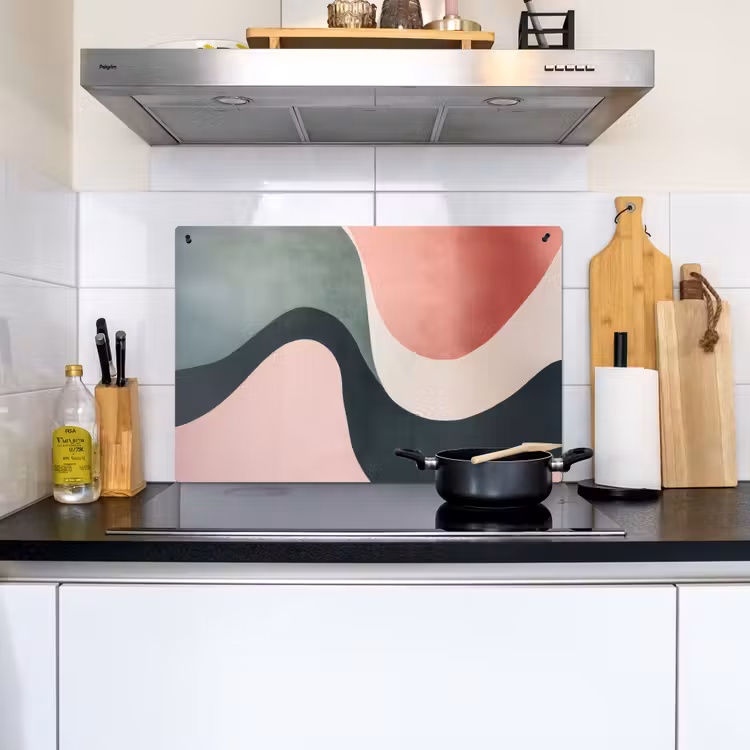 Abstract - Golven - Sierlijk - Roze Inductie beschemer met haakjes klein -sfeer2