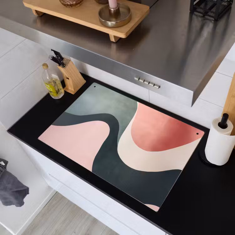 Abstract - Golven - Sierlijk - Roze Inductie beschemer met haakjes klein -sfeer1