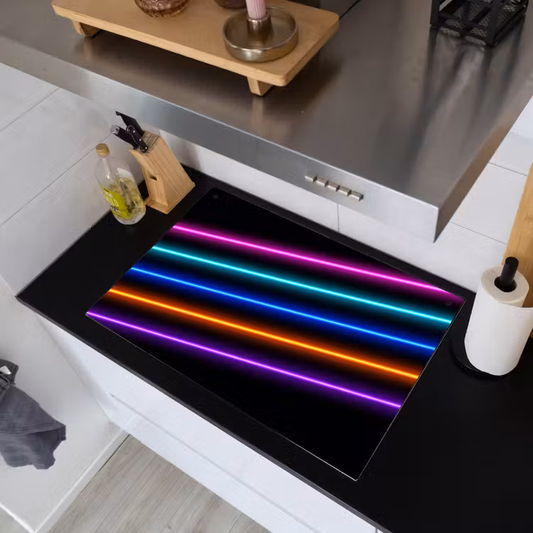Esthetiek - Retro - Neon Inductie beschemer met haakjes klein -sfeer1
