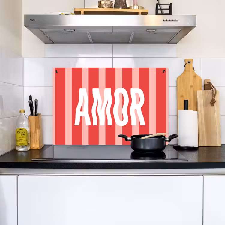 Amor - Strepen - Rood - Roze Inductie beschemer met haakjes klein -sfeer2