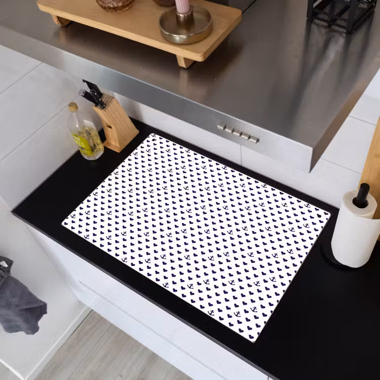 Anker - Hart - Blauw - Wit Inductie beschemer met haakjes klein 777 -sfeer1
