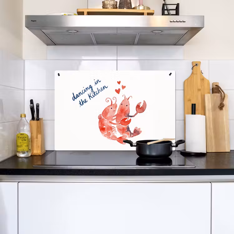 Dier - Dans - Liefde - Waterverf - Rood Inductie beschemer met haakjes klein -sfeer2