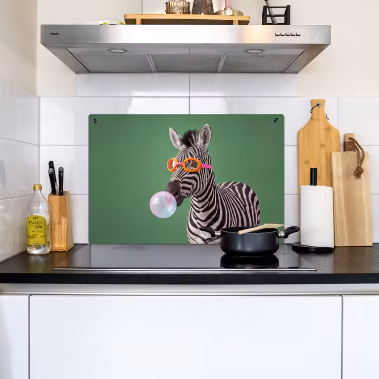 Dier - Bril - Bel - Modern - Groen Inductie beschemer met haakjes klein -sfeer2