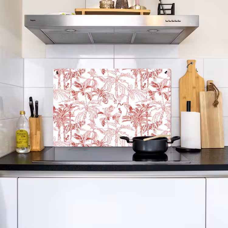 Dieren - Abstract - Rood Inductie beschemer met haakjes klein 777 -sfeer2